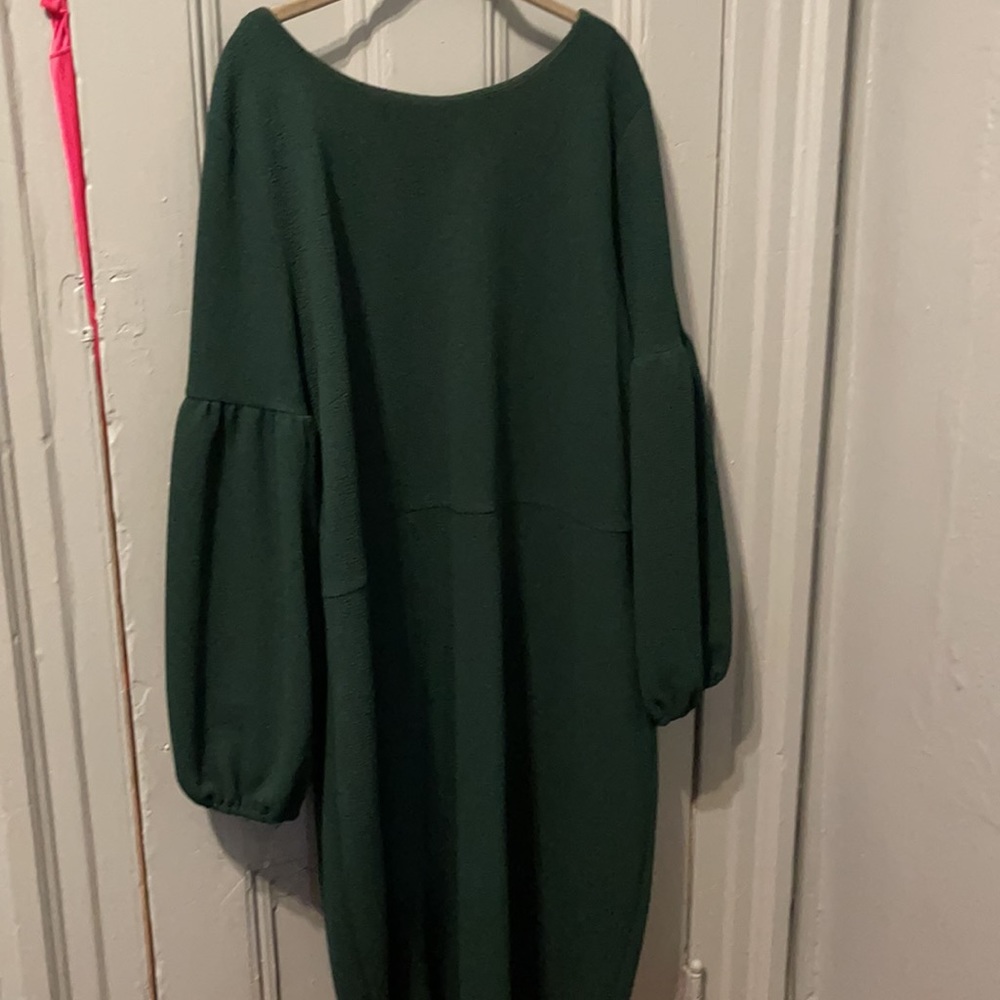 Puff sleeve body con dress